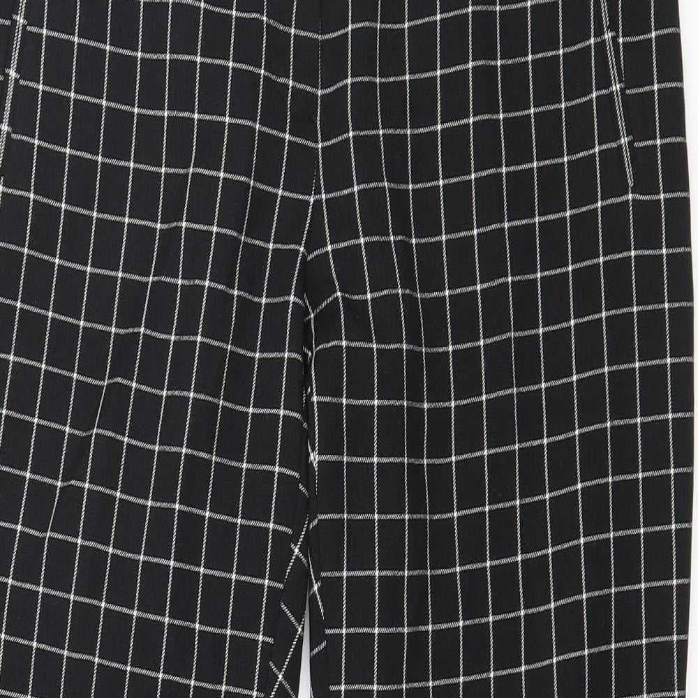 Atmosphere Womens Black Check  Trousers  Size 10 L27 in