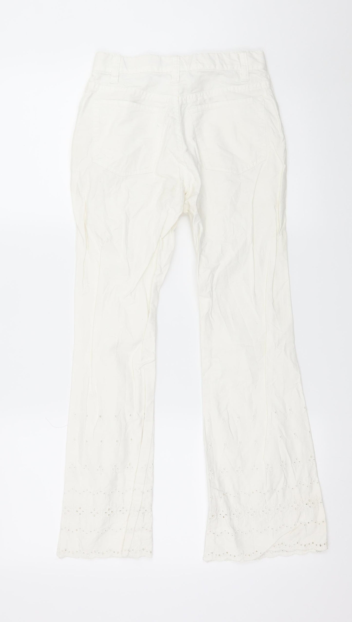 Gap Girls White  Denim Flared Jeans Size 12 Years