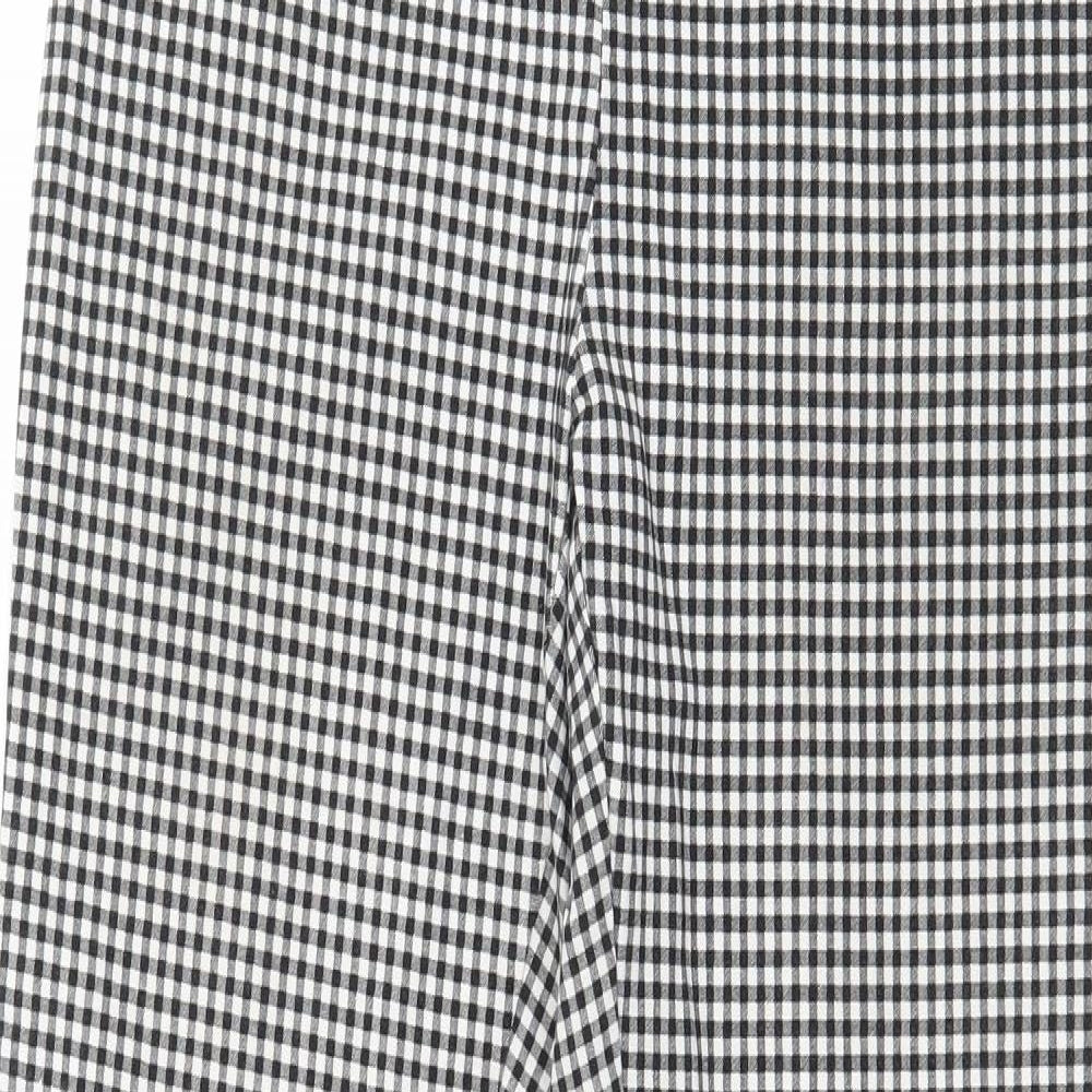 New Look Womens Black Check  Trousers  Size 10 L27 in