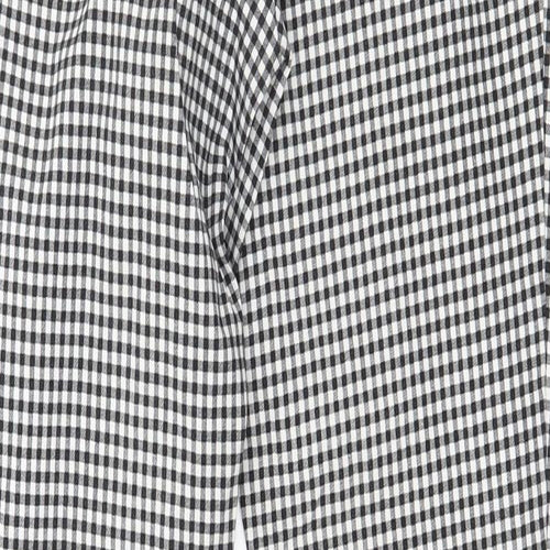New Look Womens Black Check  Trousers  Size 10 L27 in
