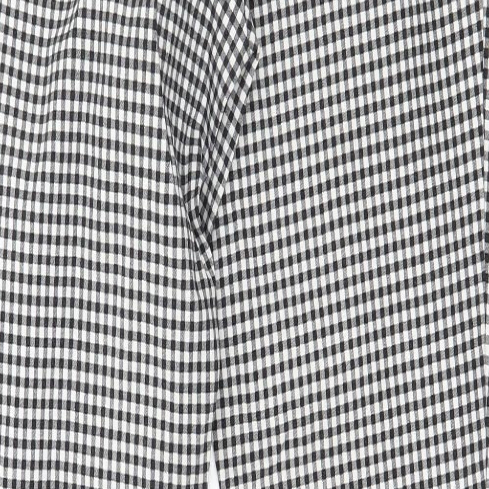 New Look Womens Black Check  Trousers  Size 10 L27 in