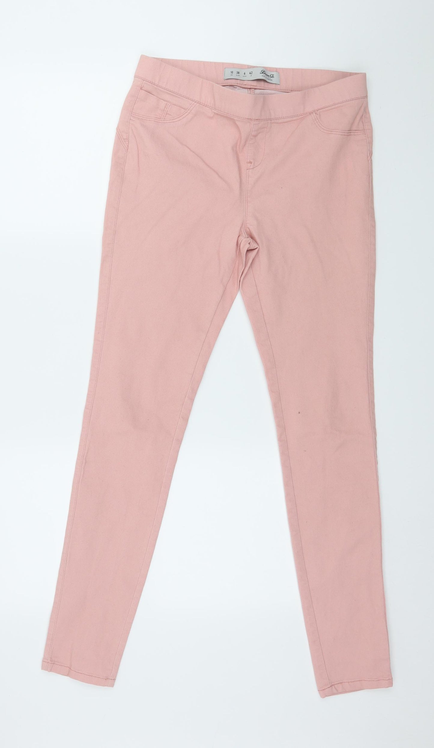 Denim & Co. Womens Pink  Denim Jegging Jeans Size 10 L29 in