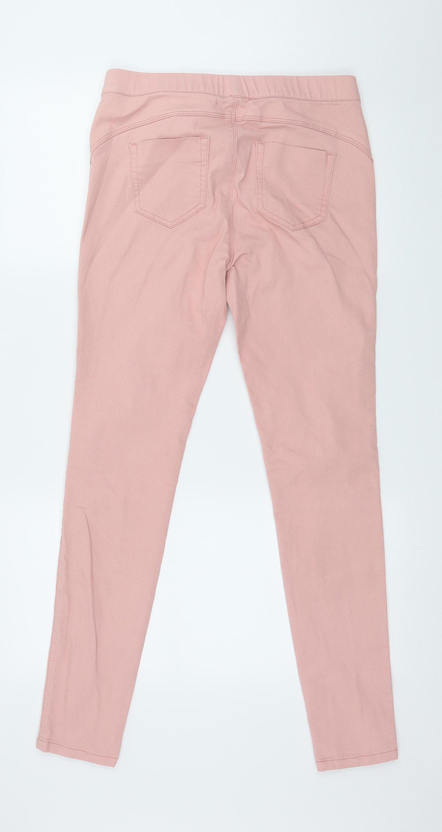 Denim & Co. Womens Pink  Denim Jegging Jeans Size 10 L29 in