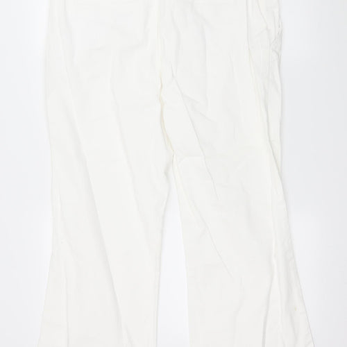 Wallis Womens White  Denim Cropped Jeans Size 16 L26 in