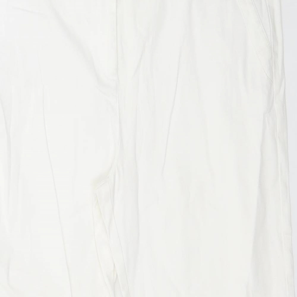 Wallis Womens White  Denim Cropped Jeans Size 16 L26 in