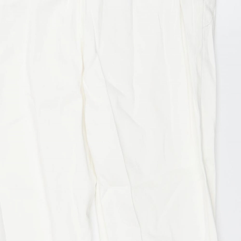 Wallis Womens White  Denim Cropped Jeans Size 16 L26 in