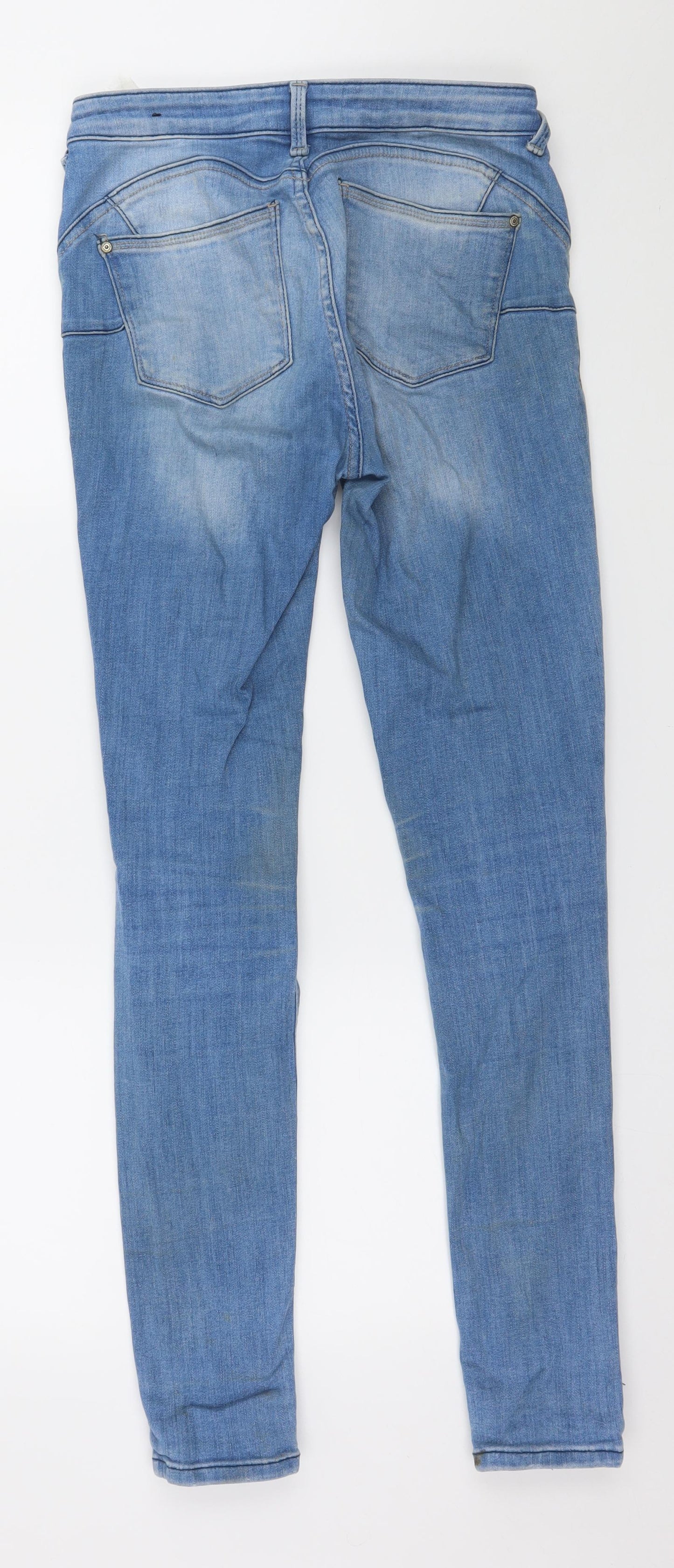 Mango Womens Blue  Denim Skinny Jeans Size 8 L29 in