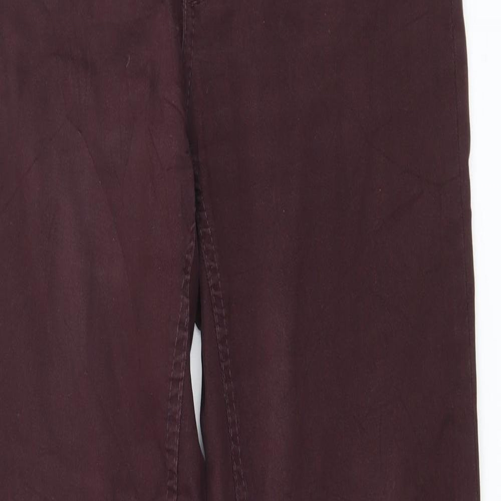 Angels Womens Purple  Denim Straight Jeans Size 8 L30 in