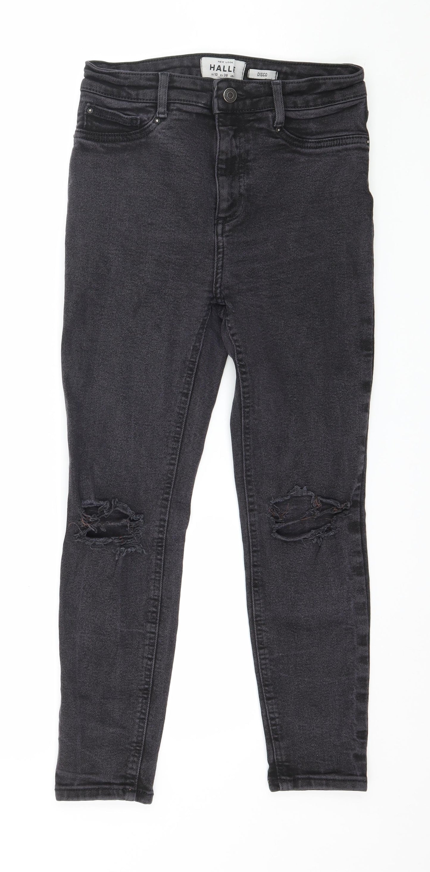 New Look Womens Grey  Denim Skinny Jeans Size 10 L24 in