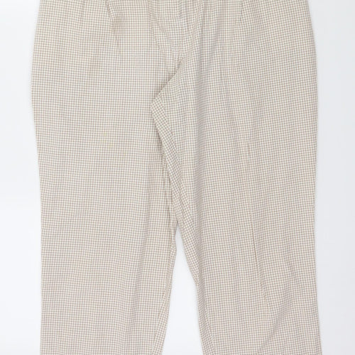 Preworn Womens Brown Check  Trousers  Size 30 in L27 in