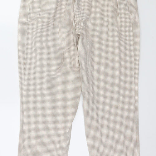 Preworn Womens Brown Check  Trousers  Size 30 in L27 in