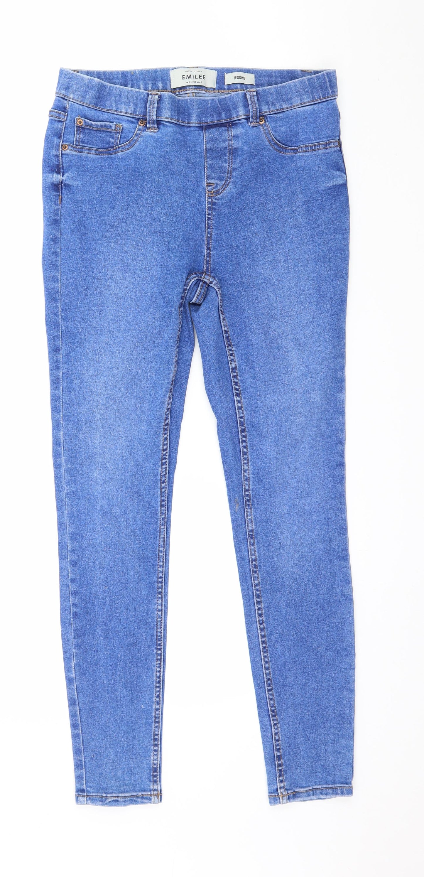 New Look Womens Blue  Denim Jegging Jeans Size 10 L27 in