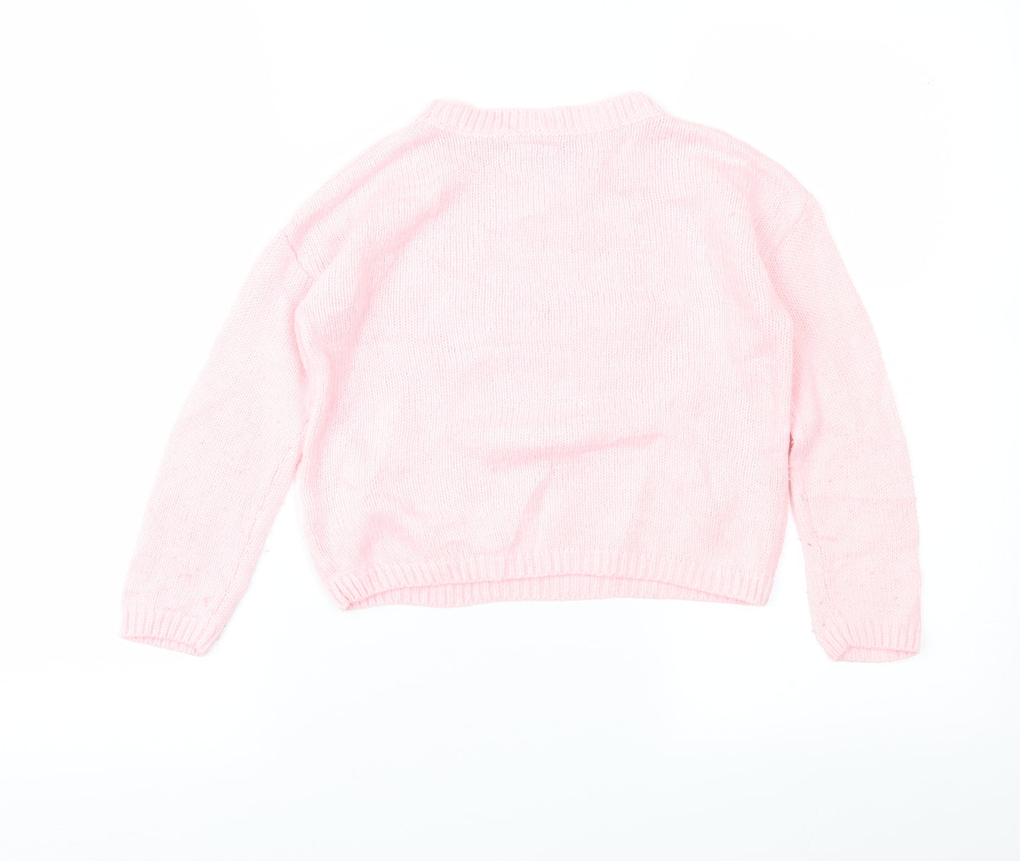 Matalan Girls Pink   Pullover Jumper Size 5 Years