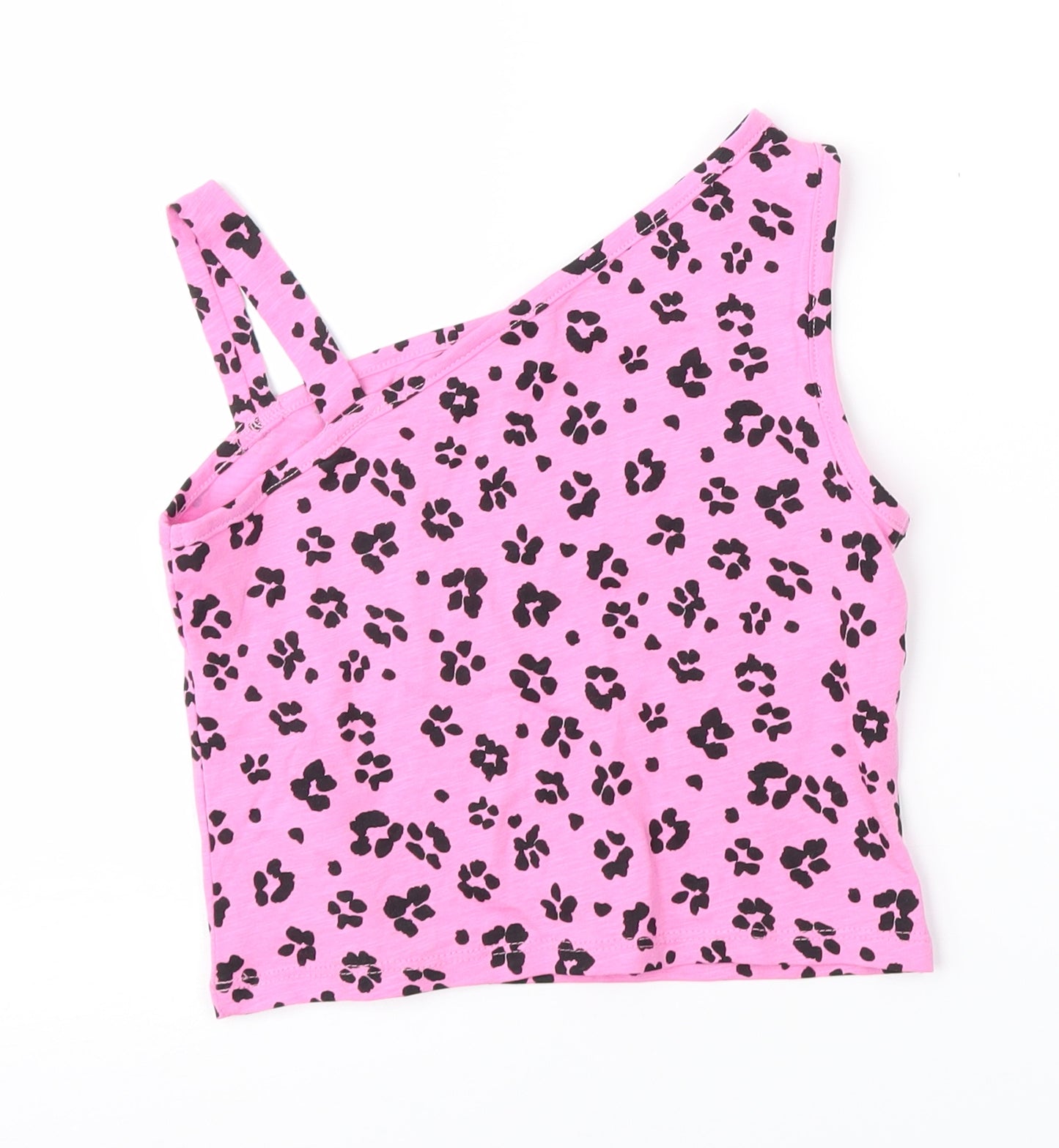Matalan Girls Pink Animal Print  Basic Tank Size 8 Years
