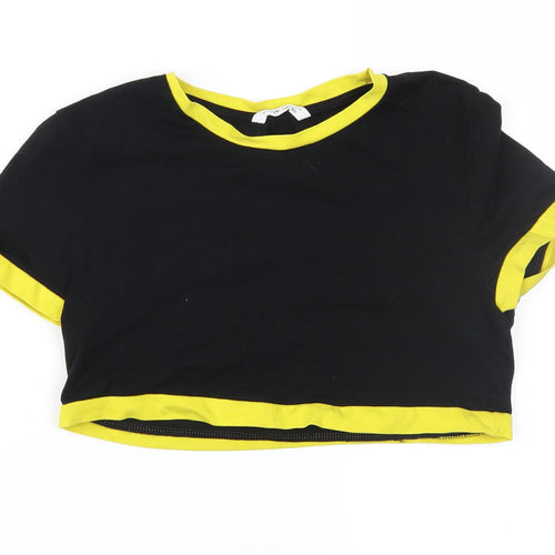 SheIn Girls Black   Cropped T-Shirt Size 12 Years