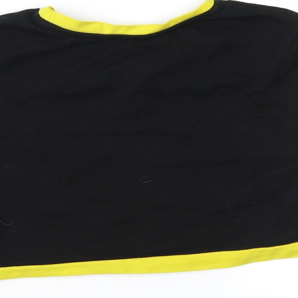 SheIn Girls Black   Cropped T-Shirt Size 12 Years