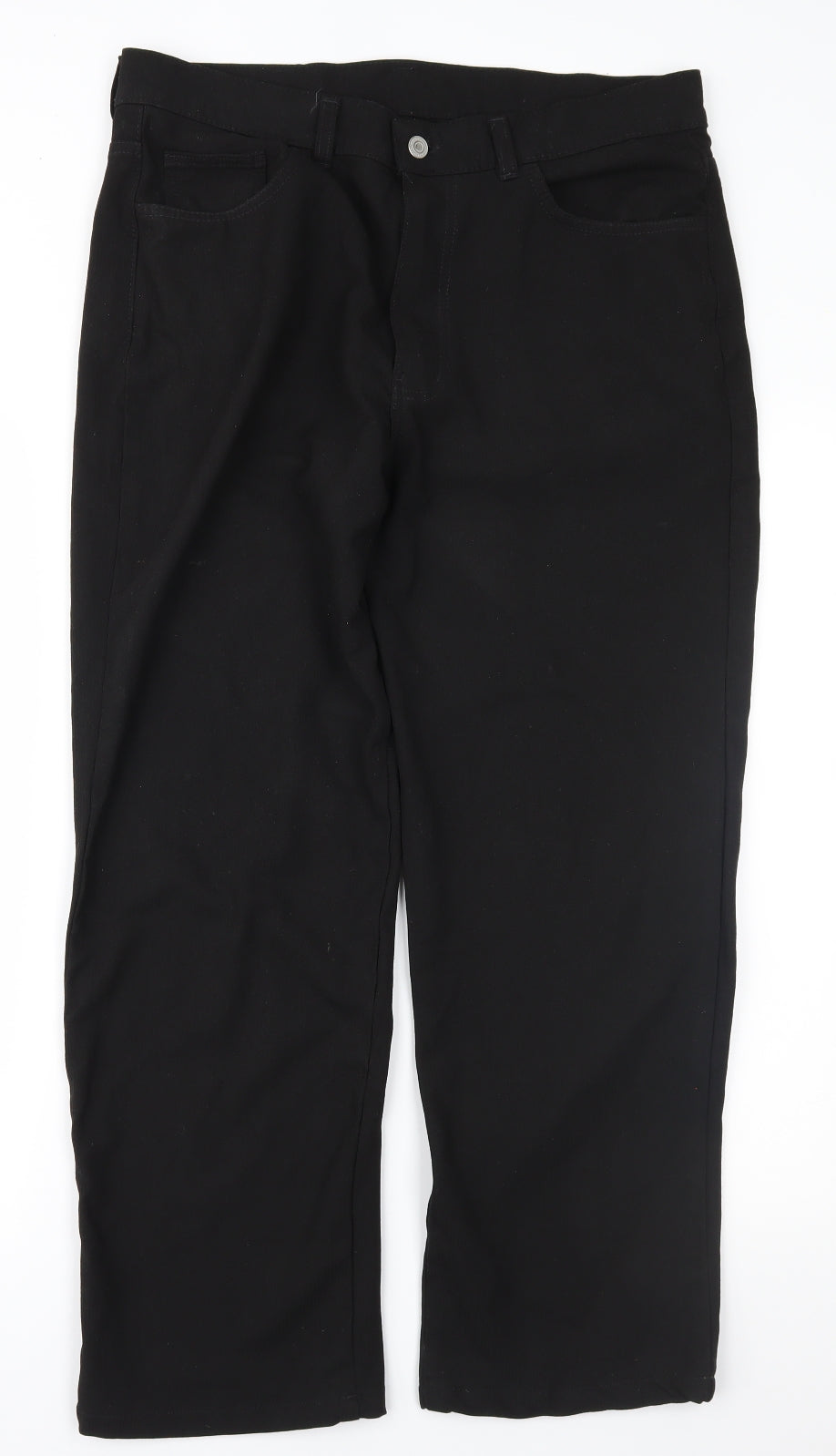 Fume Mens Black   Trousers  Size 36 in L28 in