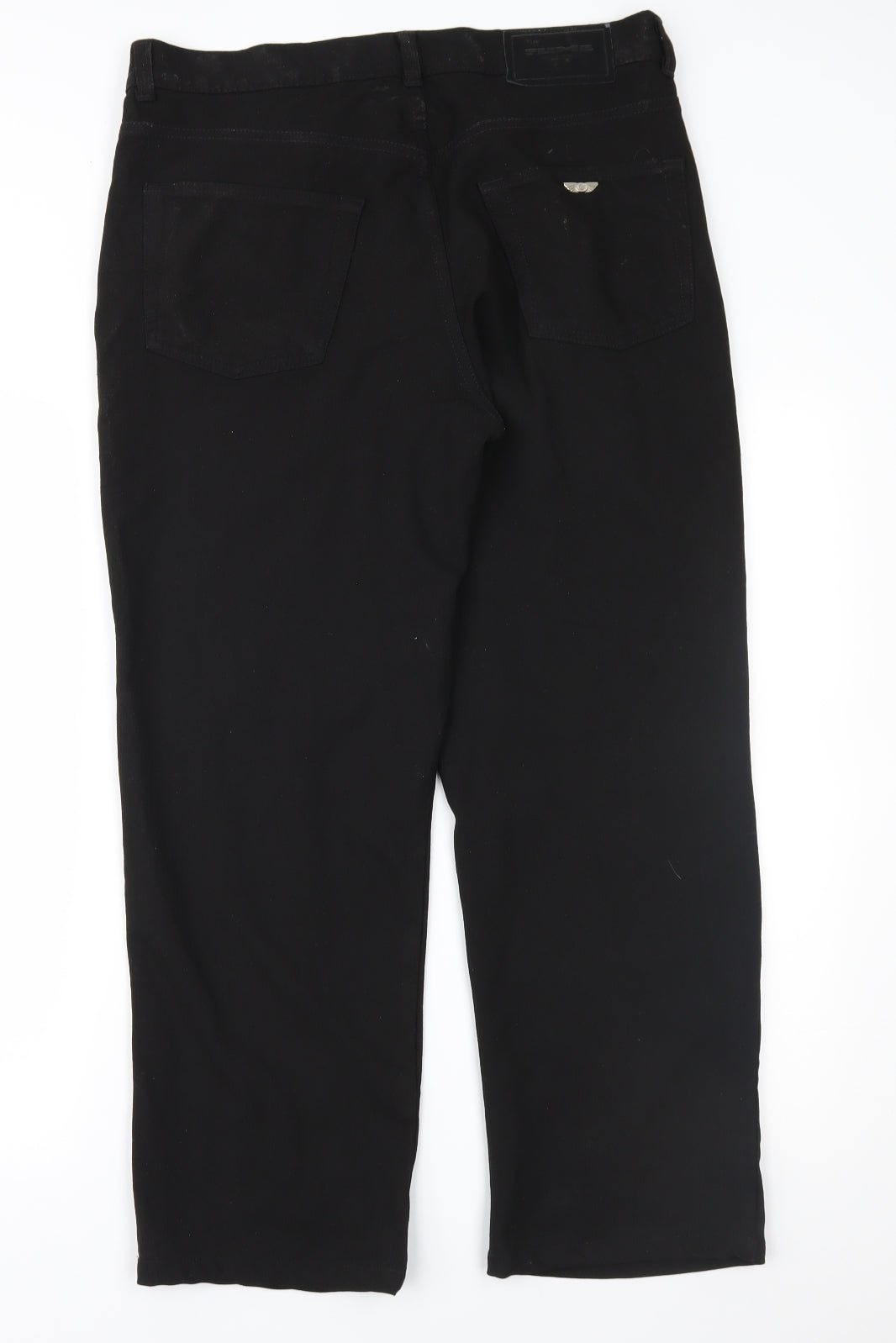 Fume Mens Black   Trousers  Size 36 in L28 in