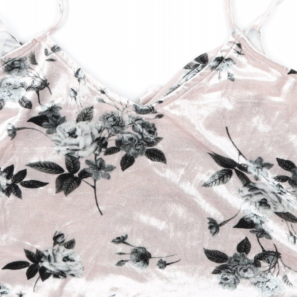Miss Selfridge Womens Pink Floral  Camisole Blouse Size 10