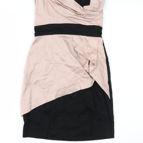 TFNC Womens Black Colourblock  Pencil Dress  Size 8