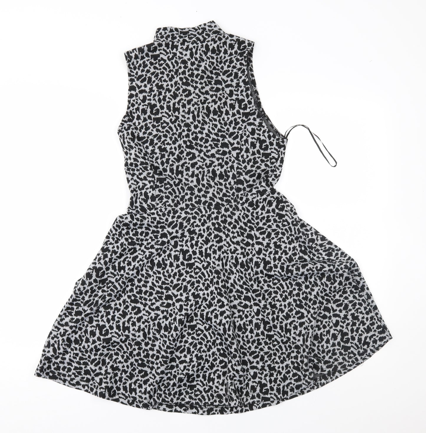 Love Pink Boutique Womens Grey Animal Print  Fit & Flare  Size S