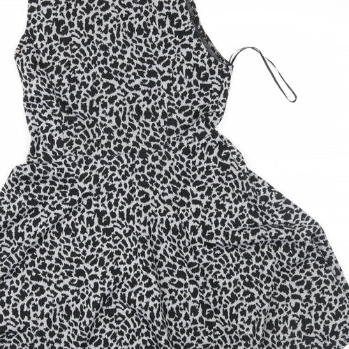Love Pink Boutique Womens Grey Animal Print  Fit & Flare  Size S