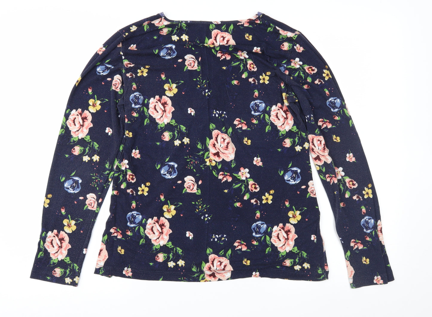 Tia Womens Blue Floral  Top Pyjama Top Size 16