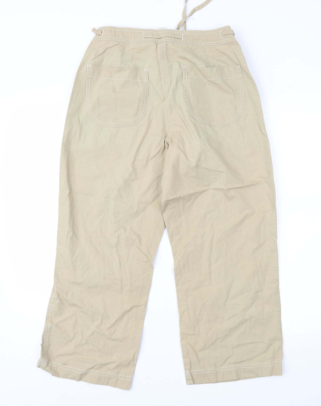 Marks and Spencer Womens Beige   Cropped Trousers Size 12 L23 in