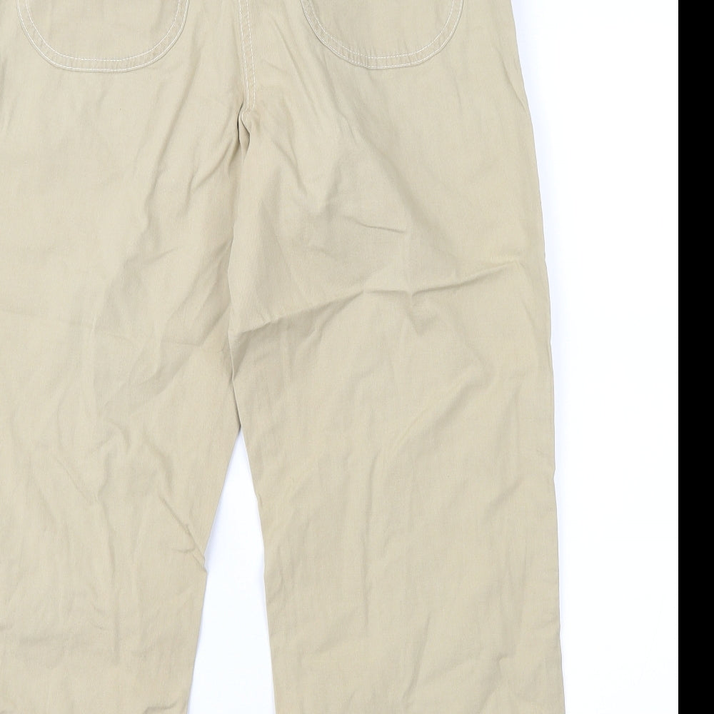 Marks and Spencer Womens Beige   Cropped Trousers Size 12 L23 in