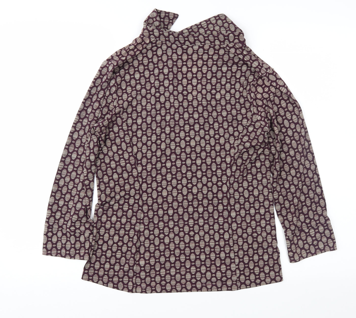 NEXT Womens Purple Geometric  Basic Blouse Size 12