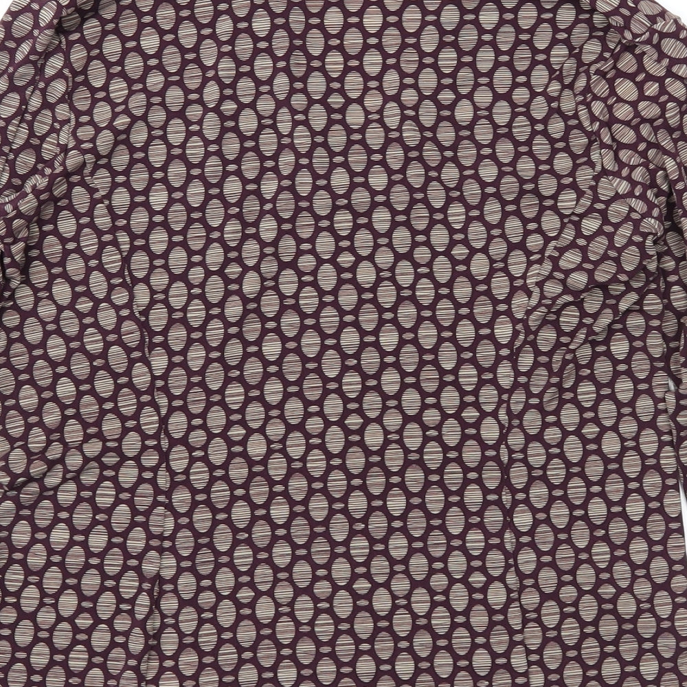NEXT Womens Purple Geometric  Basic Blouse Size 12