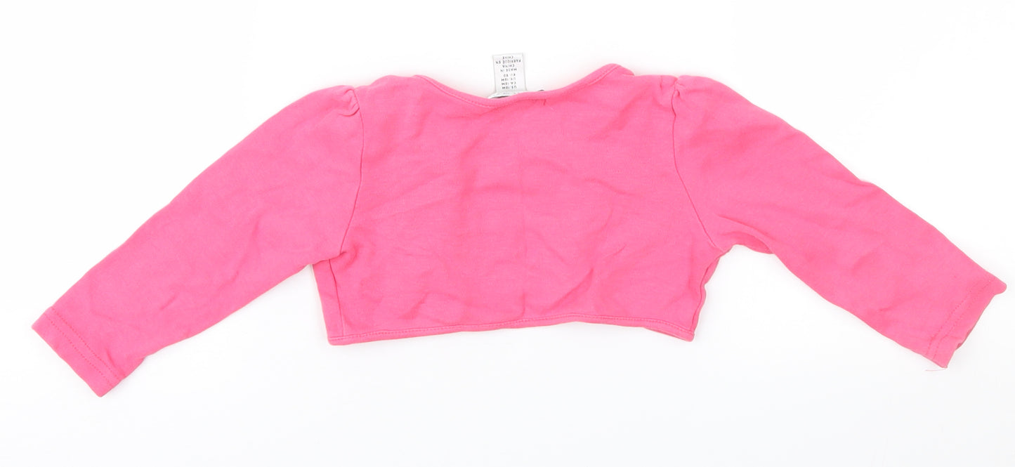 Maggie & Zoe Girls Pink   Cardigan Jumper Size 12-18 Months