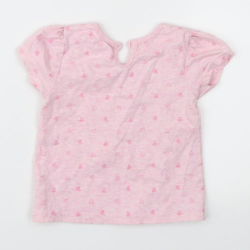 George Girls Pink   Basic T-Shirt Size 12 Months