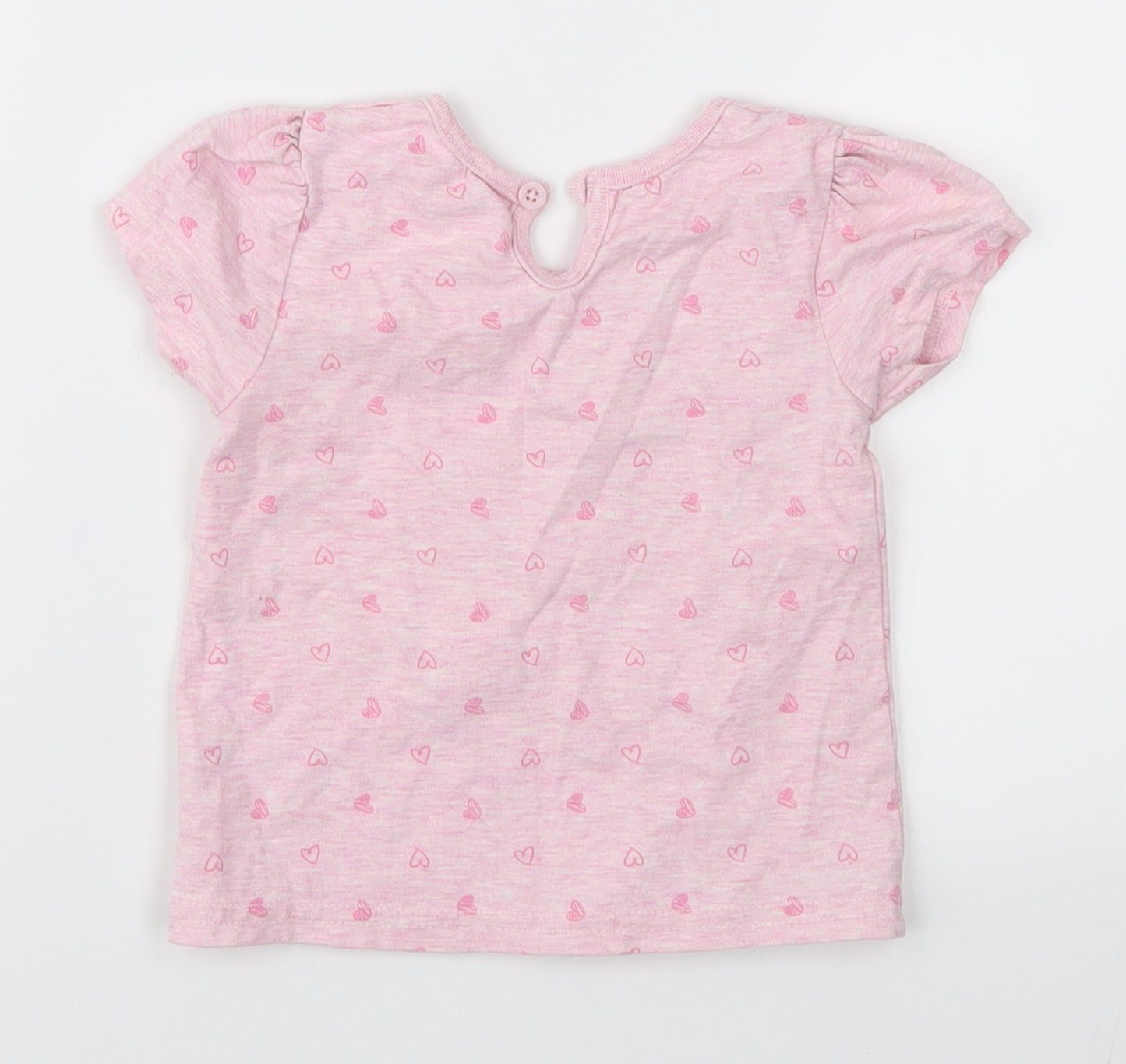George Girls Pink   Basic T-Shirt Size 12 Months