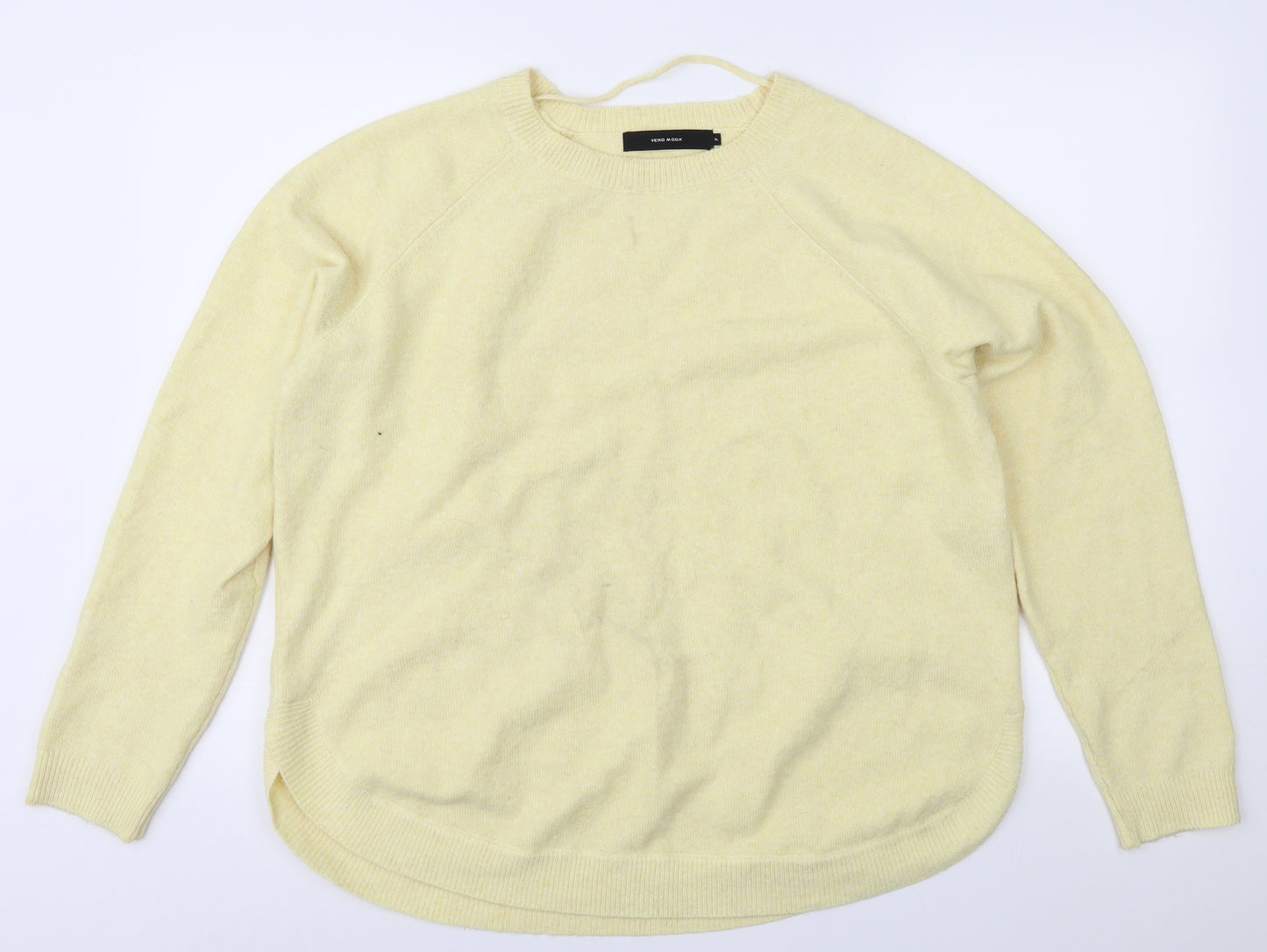 VERO MODA Womens Yellow  Knit Pullover Jumper Size XL