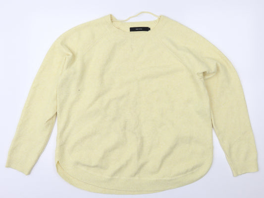 Front view of Vero Moda women’s yellow knit jumper, size XL