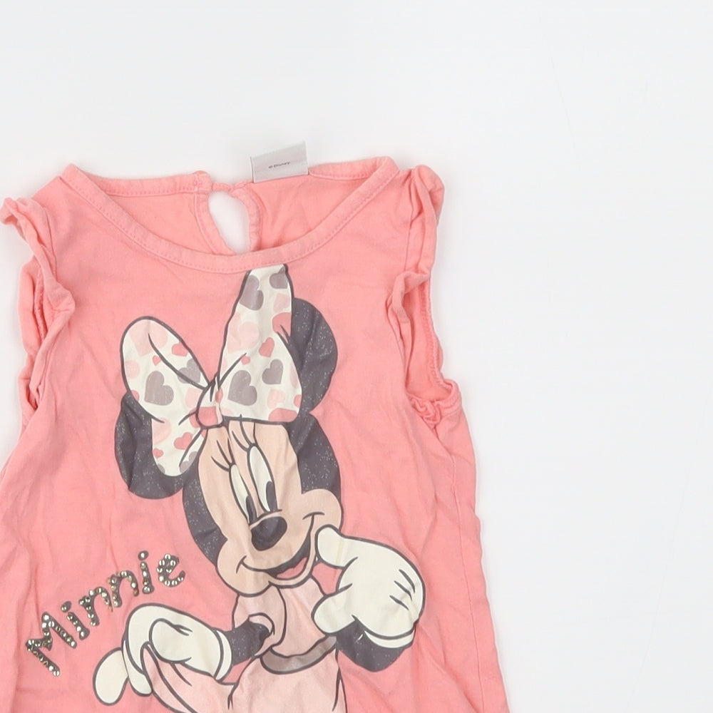 Disney Girls Pink   T-Shirt Dress  Size 18-24 Months