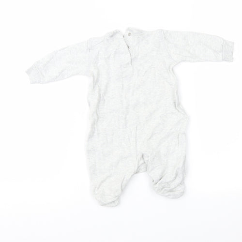 Matalan Baby Grey Polka Dot  Babygrow One-Piece Size 0-3 Months