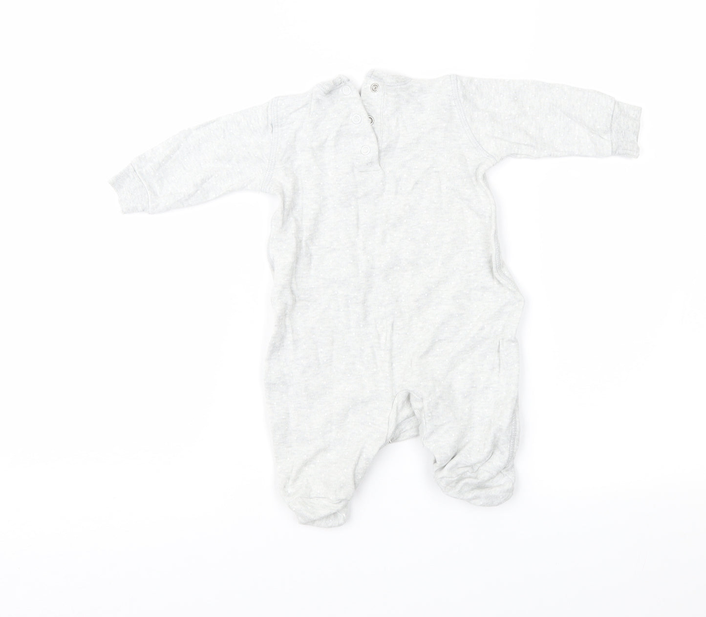 Matalan Baby Grey Polka Dot  Babygrow One-Piece Size 0-3 Months
