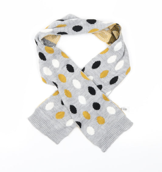 Nutmeg Unisex Grey Geometric Knit Rectangle Scarf Scarves & Wraps Size Regular
