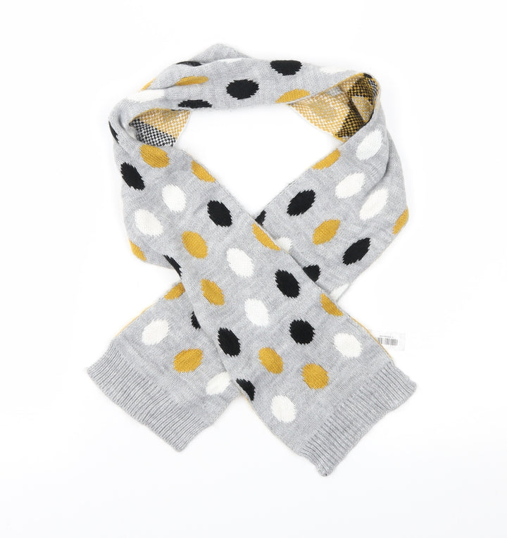 Nutmeg Unisex Grey Geometric Knit Rectangle Scarf Scarves & Wraps Size Regular