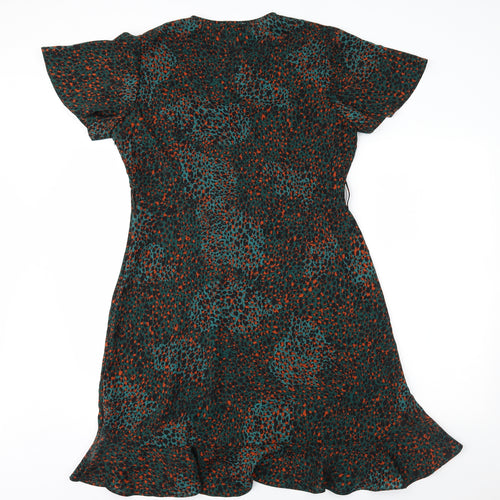 Apricot Womens Green Animal Print  Fit & Flare  Size 16