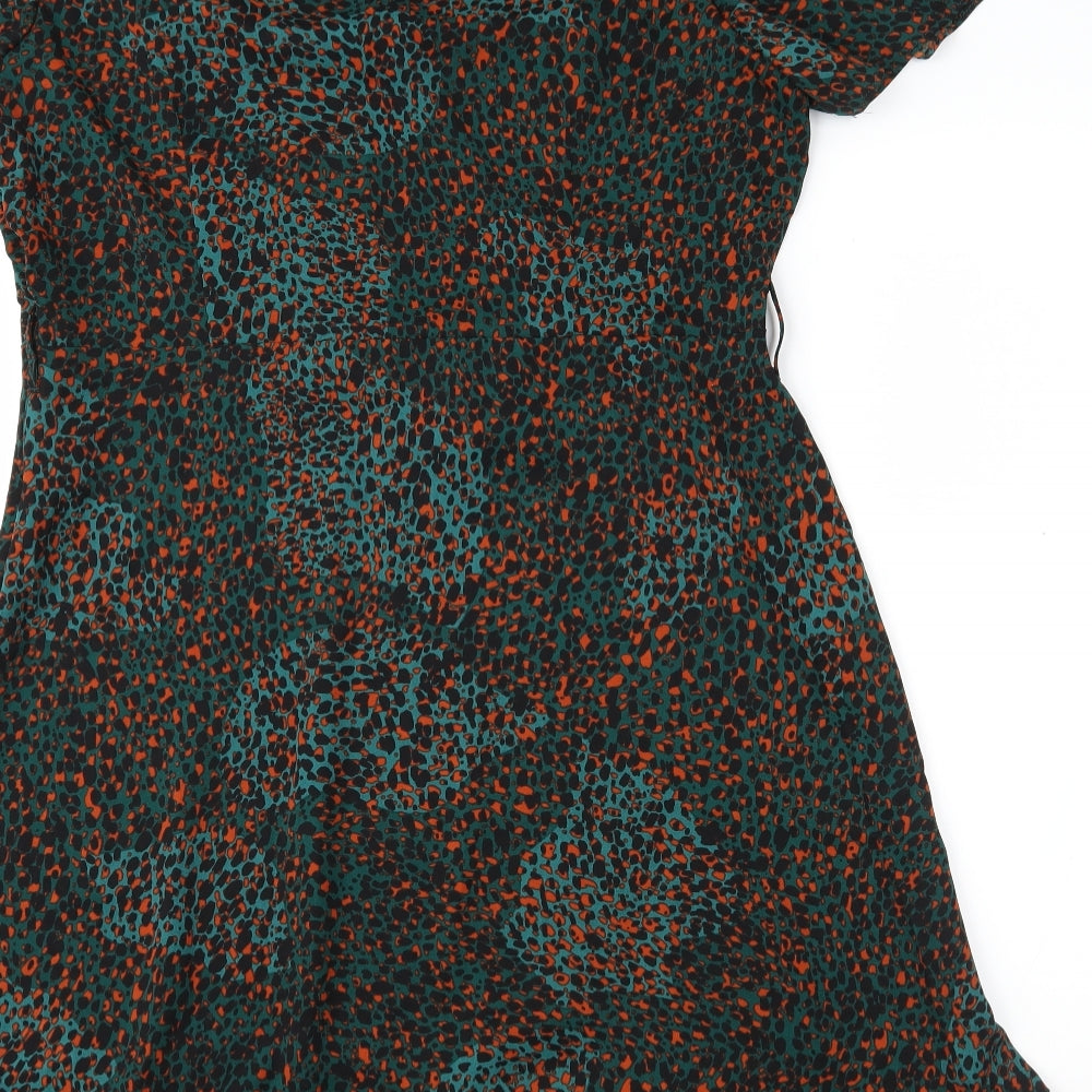 Apricot Womens Green Animal Print  Fit & Flare  Size 16