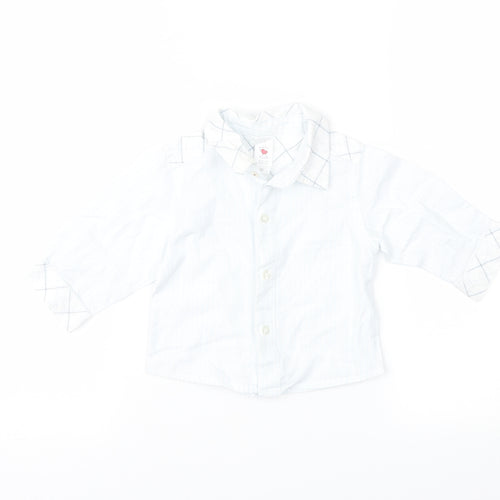 C&A Boys Blue Striped  Basic Button-Up Size 3-6 Months