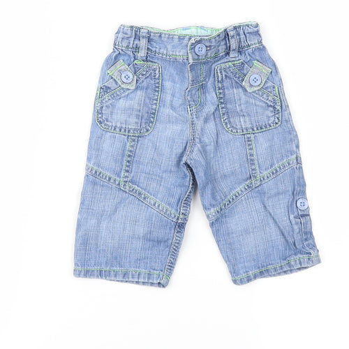 Marks and Spencer Baby Blue   Cargo Jeans Size 3-6 Months