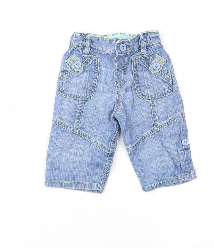 Marks and Spencer Baby Blue   Cargo Jeans Size 3-6 Months