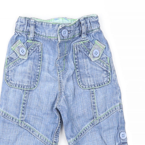 Marks and Spencer Baby Blue   Cargo Jeans Size 3-6 Months