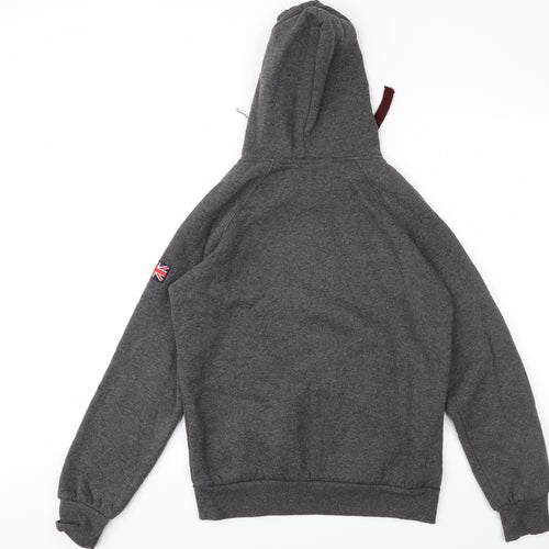 G-Crown Womens Grey Geometric  Pullover Hoodie Size M