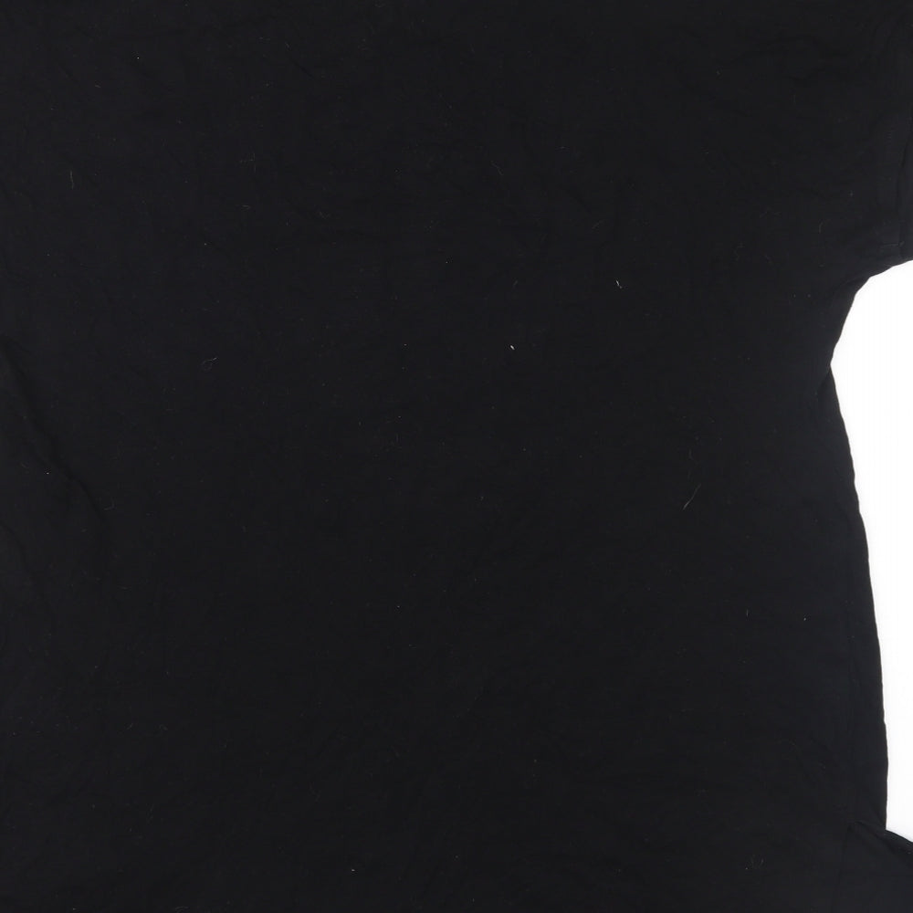 New Look Womens Black Geometric  Basic T-Shirt Size 18