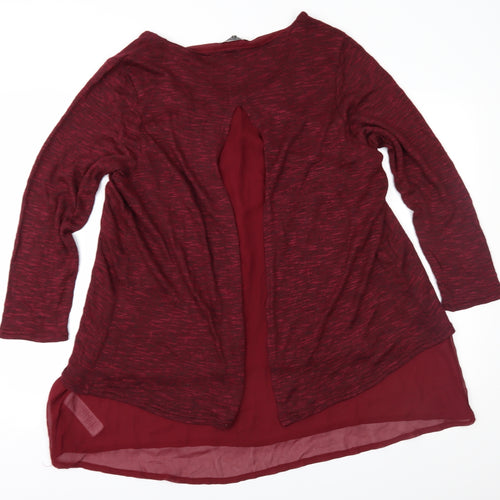 New Look Womens Red   Pullover Jumper Size 18